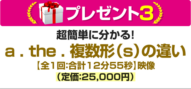 超簡単に分かる！a . the . 複数形（s）の違い